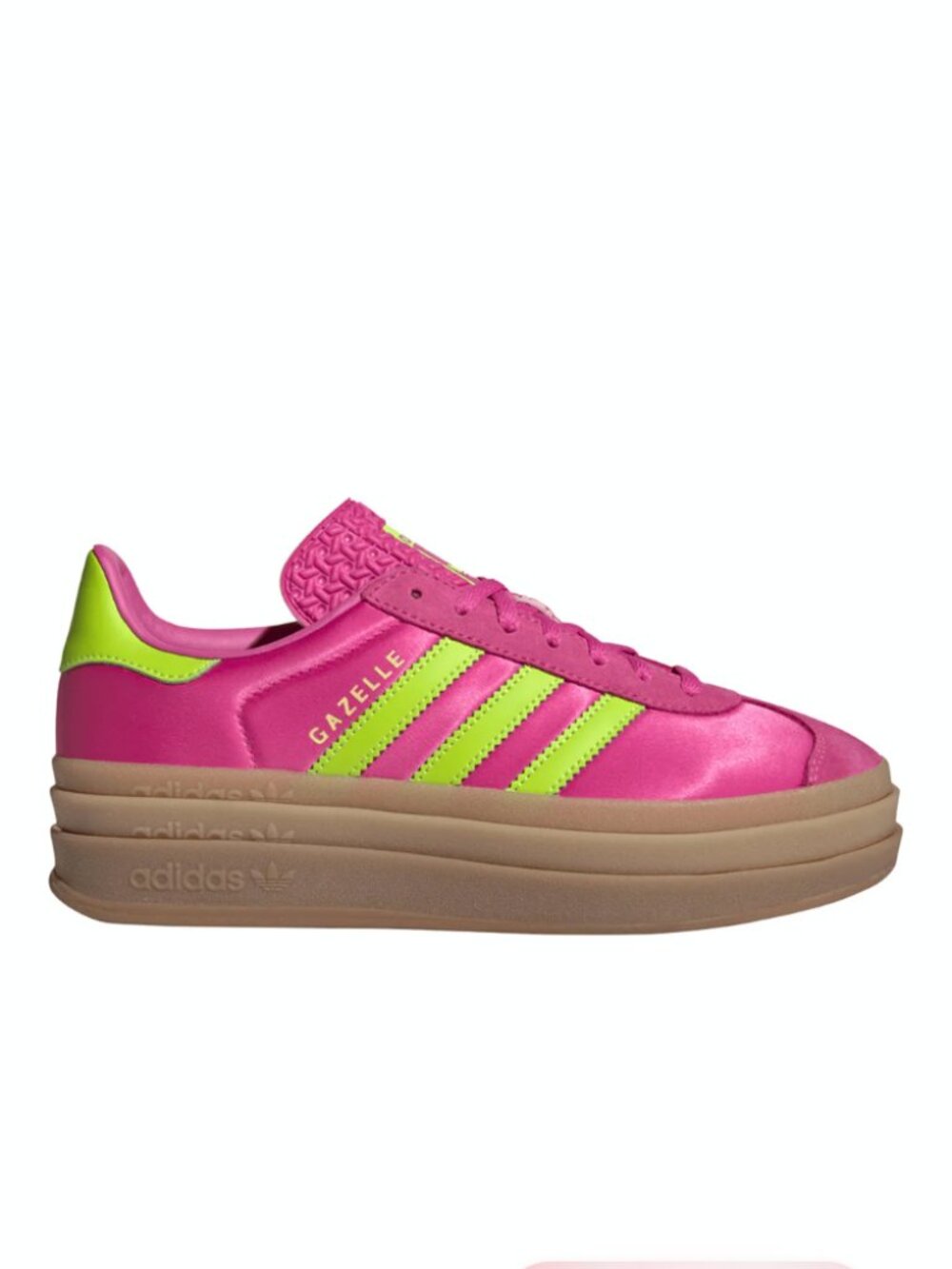 Adidas Gazelle Bold Sneakers - Pink & Neon Green